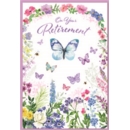RETIREMENT CARDS, 6's Floral Butterflies