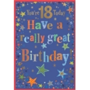 AGE 18 CARDS 6's Male Text & Stars