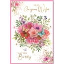 BIRTHDAY CARDS,Wife 6's Floral Bouquet