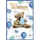 BIRTHDAY CARDS,Grandson 6's Teddy, Ballloons & Envelopes