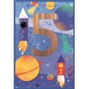 AGE 5 CARDS, 6's Male Space Rockets & Planets