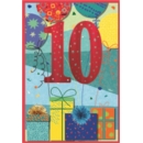 AGE 10 CARDS, 6's Male Balloons & Presents