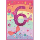 AGE 6 CARDS, 6's Female Butterflies & Rainbow