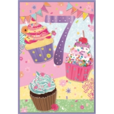 AGE 7 CARDS, 6's Female Cupcakes