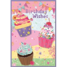 BIRTHDAY CARDS,6's Cupcakes
