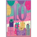 AGE 10 CARDS, 6's Female Presents & Balloons