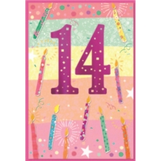 AGE 14 CARDS, 6's Female Candles