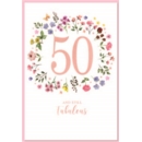 AGE 50 CARDS, 6's Female Wild Flowers