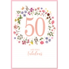 AGE 50 CARDS, 6's Female Wild Flowers