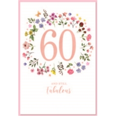 AGE 60 CARDS, 6's Female Wild Flowers