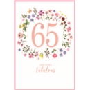 AGE 65 CARDS, 6's Female Wild Flowers