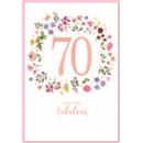AGE 70 CARDS, 6's Female Wild Flowers