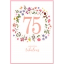 AGE 75 CARDS, 6's Female Wild Flowers