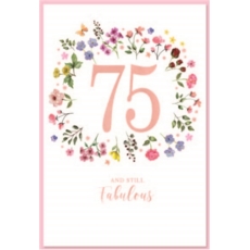 AGE 75 CARDS, 6's Female Wild Flowers