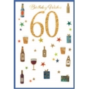 AGE 60 CARDS, 6's Male Beer, Wine & Presents