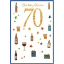 AGE 70 CARDS, 6's Male Beer, Wine & Presents