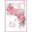 ANNIVERSARY CARDS,Mum & Dad Floral Envelope
