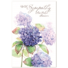 SYMPATHY CARDS,6's Purple Flowers