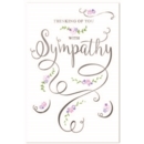 SYMPATHY CARDS, 6's Floral Text