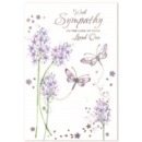 SYMPATHY CARDS,,Loss of Loved One 6's Floral Butterflies