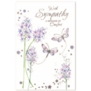 SYMPATHY CARDS, 6's Floral Butterflies