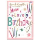 BIRTHDAY CARDS,Granddaughter Stars & Candles