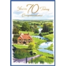 AGE 70 CARDS, 6's Male Countryside Scene