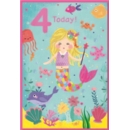 AGE 4 CARDS, 6's Female Mermaid
