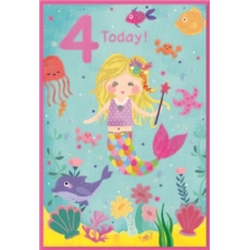 AGE 4 CARDS, 6's Female Mermaid