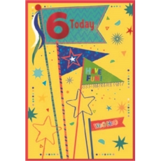 AGE 6 CARDS,Male 6's Flags