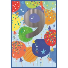 AGE 9 CARDS,Male 6's Balloons