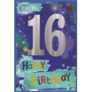 AGE 16 CARDS, 6's Male Text & Stars