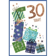AGE 30 CARDS, 6's Male Presents