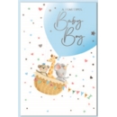 GREETING CARDS,Baby Boy 6's Animals in Hot Air Balloon