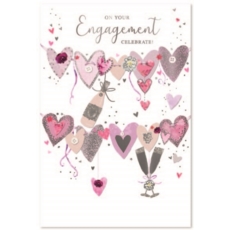 ENGAGEMENT CARDS,6's Assorted Hearts