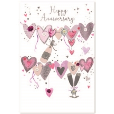 ANNIVERSARY CARDS,Happy Assorted Hearts