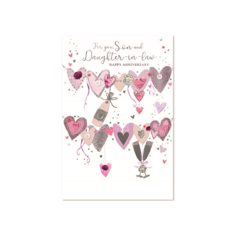 ANNIVERSARY CARDS,Son & Daug. in Law 6