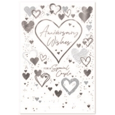 ANNIVERSARY CARDS,Your 6's Silver Hearts