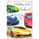 BIRTHDAY CARDS,Husband 6's Birthday  Sports Cars