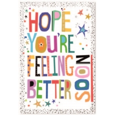 GET WELL CARDS, 6's Text & Stars