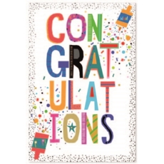 CONGRATULATIONS CARD, 6's Party Poppers