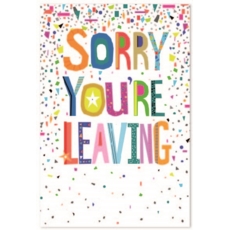 SORRY YOU'RE LEAVING CARDS,6' Confetti Shapes