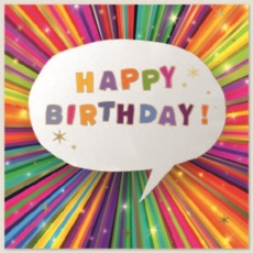 GREETING CARDS,Birthday 6's Colourburst