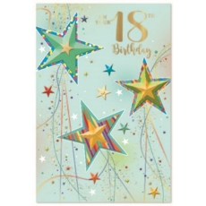 AGE 18 CARDS Male 6's Stars & Streamers