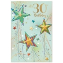 AGE 30 CARDS, 6's Male Stars & Streamers