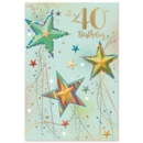 AGE 40 CARDS, 6's Male Stars & Streamers