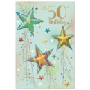 AGE 50 CARDS, 6's Male Stars & Streamers