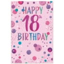 AGE 18 CARDS 6's Female Coloured Bubbles