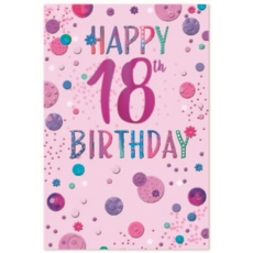 AGE 18 CARDS Female 6's Coloured Bubbles