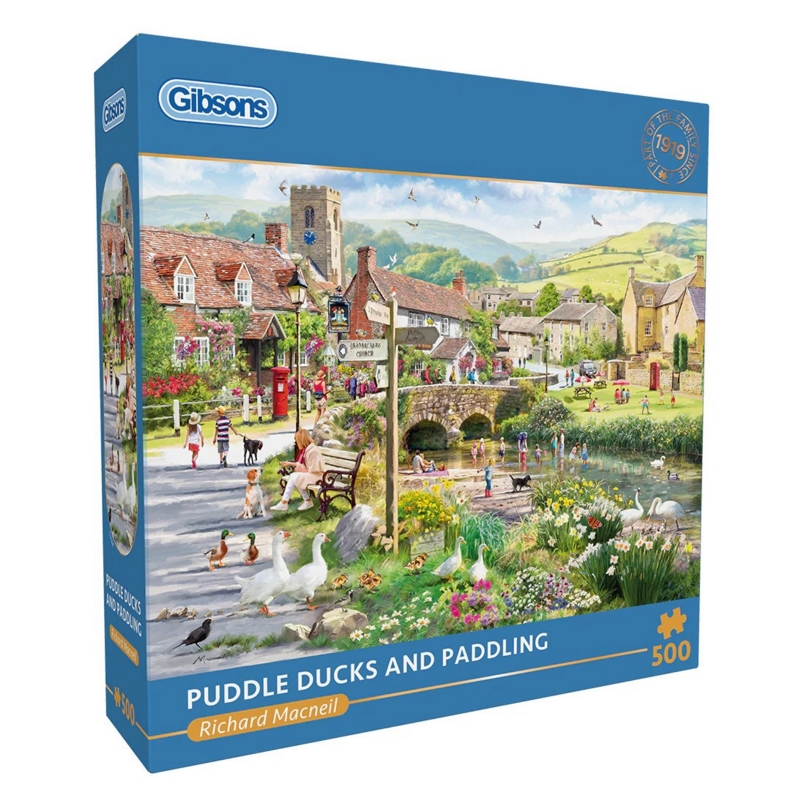 JIGSAW,500pc.Puddle Ducks & Paddling (Gibson)